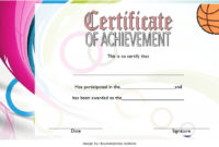 7 Basketball Achievement Certificate Editable Templates Throughout Quality Basketball Certificate Template
