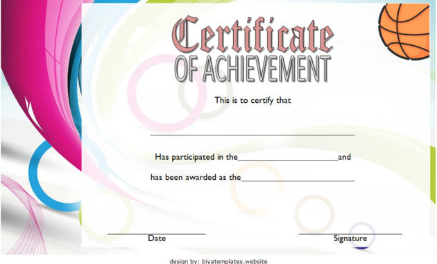 7 Basketball Achievement Certificate Editable Templates Throughout Quality Basketball Certificate Template