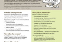 7 Corporate Minutes Of A Meeting Templates Word Pdf Within Minutes Of The Meeting Template