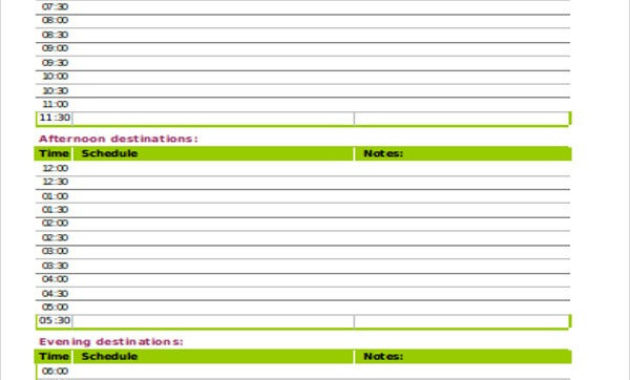 7 Daily Itinerary Templates Sample Example Free Inside Awesome Travel Agenda Template
