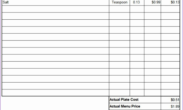 7 Excel Recipe Template Excel Templates Excel Templates Intended For Recipe Cost Spreadsheet Template