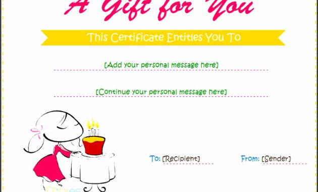 7 Free Birthday Gift Certificate Template Throughout Kindness Certificate Template 7 New Ideas Free