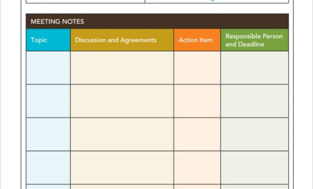 7 Free Meeting Minutes Templates Excel Pdf Formats With Regard To Awesome Simple Meeting Minutes Template