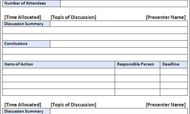 7 Free Meeting Minutes Templates Excel Pdf Formats Within Awesome Meeting Note Template