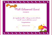 7 Math Achievement Award Certificate Templates 65907 With Regard To Math Award Certificate Template