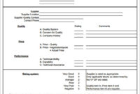 7 Sample Vendor Evaluations Sample Templates Within Free Cost Evaluation Template
