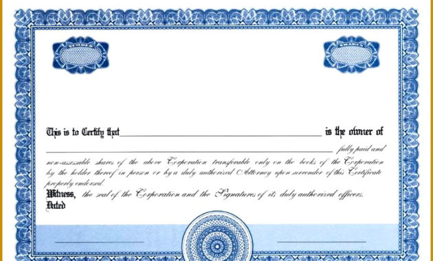 7 Sharestock Certificate Template Fabtemplatez In Template For Share Certificate