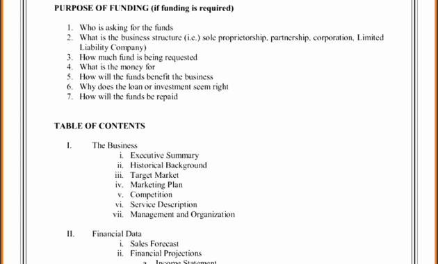 7 Table Of Contents Template Online Sampletemplatess Inside Business Plan Title Page Template