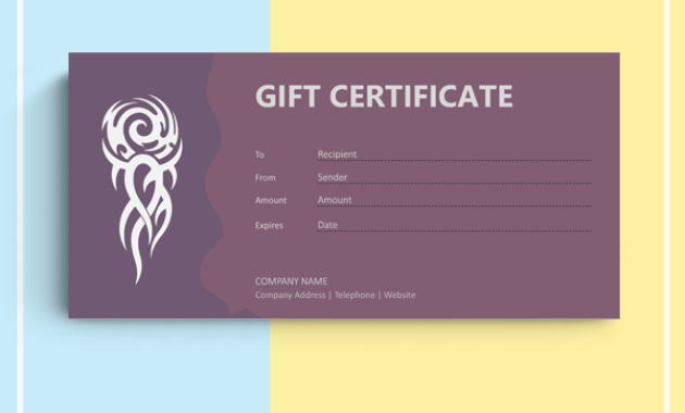 72 Free Gift Certificate Templates Word Doc Pdf With Regard To Awesome Tattoo Gift Certificate Template