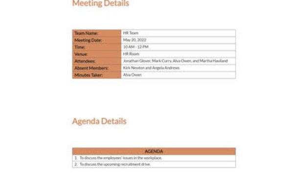 78 Free Sample Meeting Minutes Templates Microsoft Word Intended For Amazing Restaurant Staff Meeting Agenda Template
