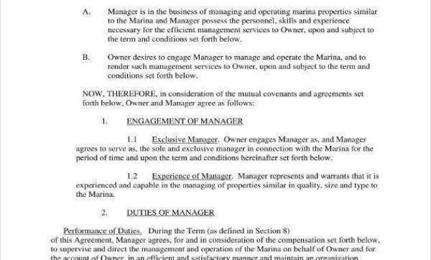 8 Business Manager Contract Templates Word Pages Docs Throughout Business Management Contract Template