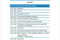 8 Conference Agenda Templates Free Sample Example Throughout Printable Na Meeting Format Template