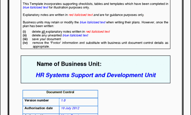 8 Easy To Use Business Continuity Plan Template For Simple Business Continuity Plan Template