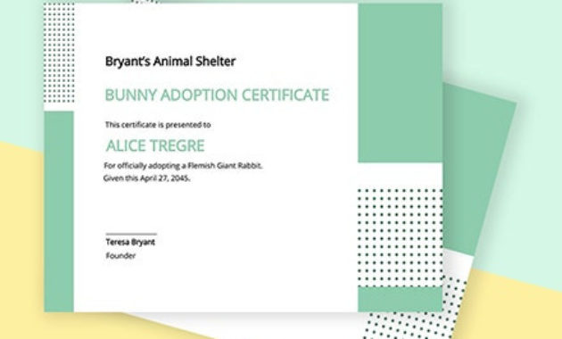 8 Free Adoption Certificate Templates Word Doc Psd For Awesome Unicorn Adoption Certificate Templates