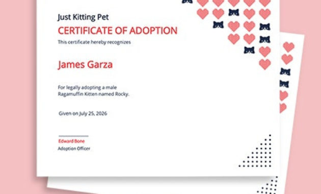 8 Free Adoption Certificate Templates Word Doc Psd Intended For Unicorn Adoption Certificate Templates