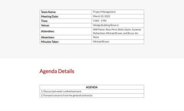 8 Free Construction Meeting Minutes Templates Pdf For Construction Meeting Minutes Template