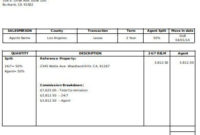 8 Free Real Estate Commission Invoice Templates In Pdf With Regard To Free Real Estate Agent Business Plan Template