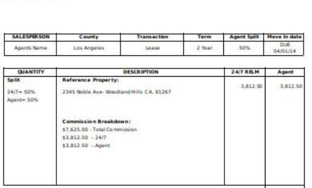 8 Free Real Estate Commission Invoice Templates In Pdf With Regard To Free Real Estate Agent Business Plan Template