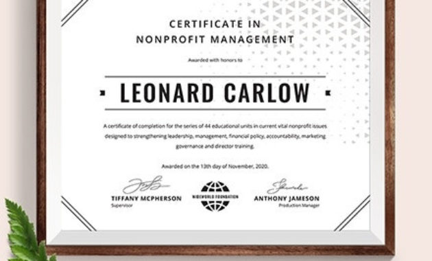 8 Management Certificate Templates Illustrator Indesign Within Free Indesign Certificate Template