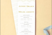 8 One Page Wedding Program Templates Sampletemplatess For Best Wedding Agenda Template