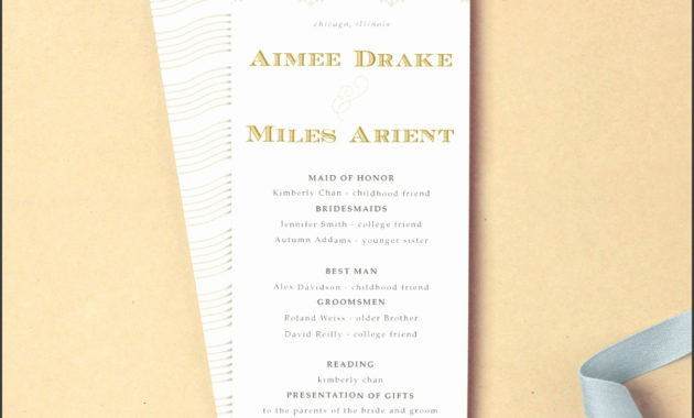 8 One Page Wedding Program Templates Sampletemplatess For Best Wedding Agenda Template