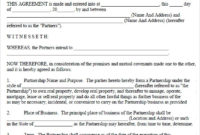 8 Sample Partnership Agreements Sample Templates Within Contract For Business Partnership Template