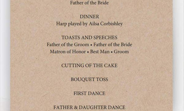 8 Wedding Party Program Templates Psd Vector Eps Ai Pertaining To Bridal Shower Agenda Template