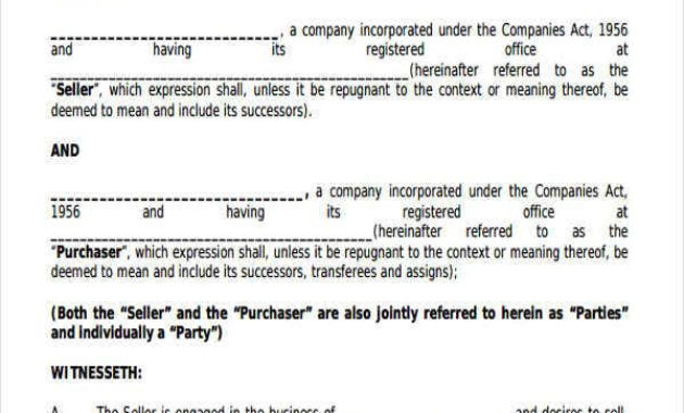 9 Asset Agreement Templates Word Pdf Free Premium Throughout Free Business Transfer Agreement Template