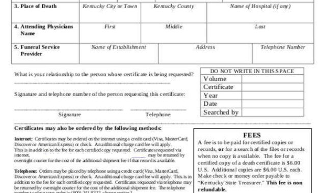9 Death Certificate Template Free Sample Example With Blank Death Certificate Template 7 Documents