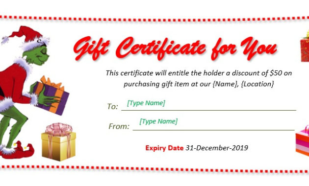 9 Free Christmas Gift Certificate Templates Using Ms Word In Christmas Gift Certificate Template Free