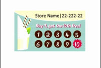 9 Free Printable Punch Card Template Sampletemplatess Pertaining To Business Punch Card Template Free