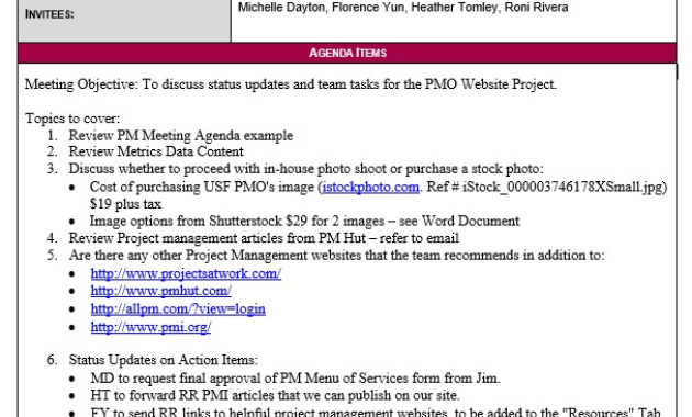 9 Free Sample Basic Meeting Agenda Templates Printable For Awesome Agenda For A Meeting Template