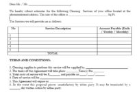 9 Free Sample Cleaning Quotation Templates Printable Samples Pertaining To Amazing Janitorial Proposal Template