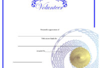 9 Free Sample Volunteer Certificate Templates Printable In Printable Volunteer Certificate Template