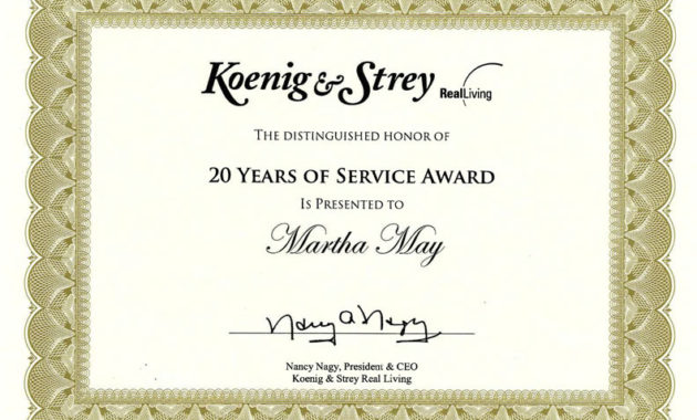 9 Loyalty Award Certificate Examples Pdf Examples For Long Service Award Certificate Templates