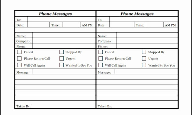 9 Professional Telephone Message Template For Phone Message Log Template