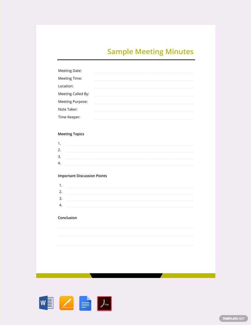 9 School Meeting Minutes Templates In Word Pdf Apple Inside Microsoft Word Meeting Minutes Template