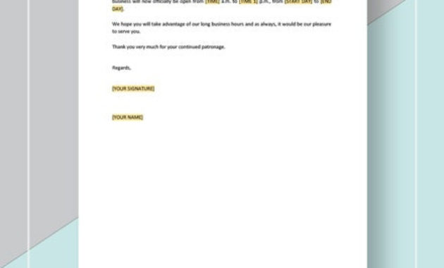 91 Free Sales Letter Templates Microsoft Word Doc In Business Hours Template Word
