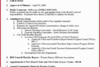 910 Creative Meeting Agenda Template Aikenexplorer For Agenda Template For Nonprofit Board Meeting