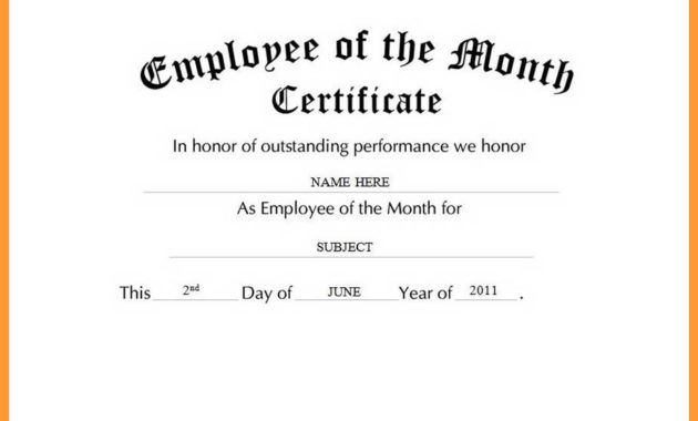 910 Employee Of The Year Templates Aikenexplorer With Regard To Years Of Service Certificate Template Free 11 Ideas
