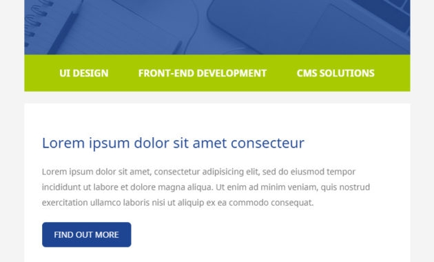 99 Free Responsive Html Email Templates To Grab In 2020 Regarding Estimation Responsive Business Html Template Free Download
