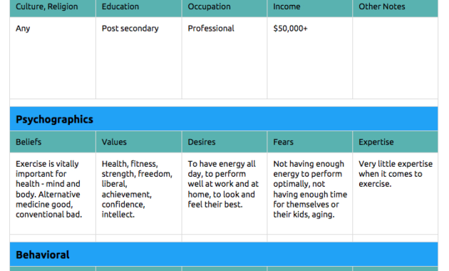 A Customer Profile Template For Small Business Within Personal Business Profile Template