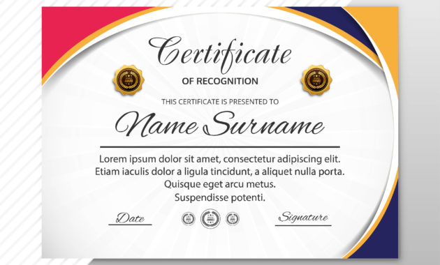 Abstract Creative Certificate Of Appreciation Award With In Appreciation Certificate Templates
