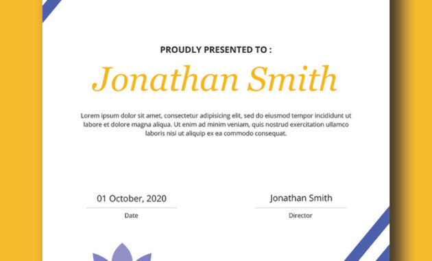 Academic Certificate Psd Flyer Template Room Surf Pertaining To Free Choir Certificate Templates 2020 Designs
