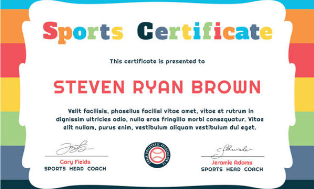 Achievement Certificate Templates Certificate Template Pertaining To Certificate Of Achievement Template For Kids