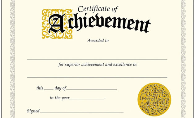 Achievementcertificatebestoftrendenterprisesclassic In Certificate Of Attainment Template