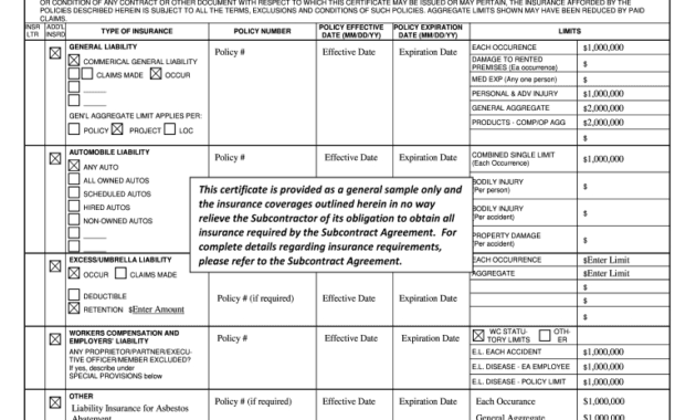 Acord Insurance Fill Out And Sign Printable Pdf Template With Acord Insurance Certificate Template