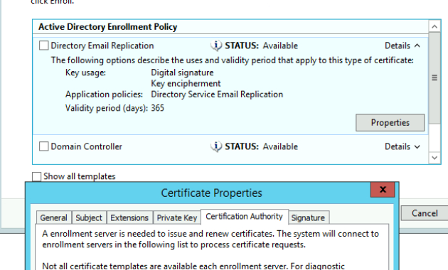 Active Directory Domain Controller Certificates In Quality Domain Controller Certificate Template
