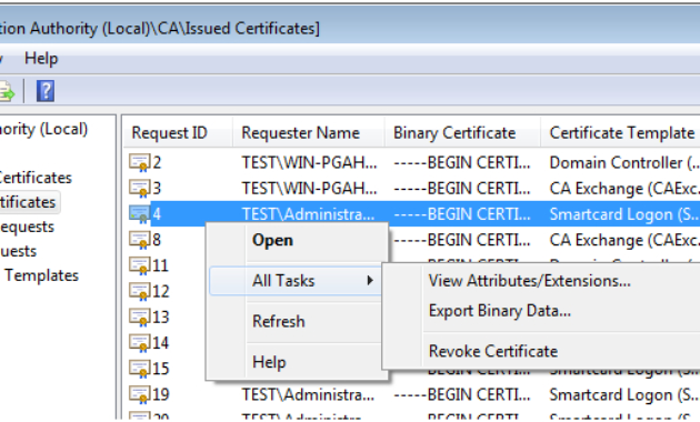 Adcs Active Directory Certificate Services My Smart Logon In Active Directory Certificate Templates