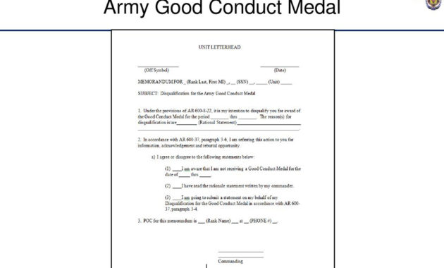 Administer Awards And Decorations Ppt Download In Army With Printable Good Conduct Certificate Template